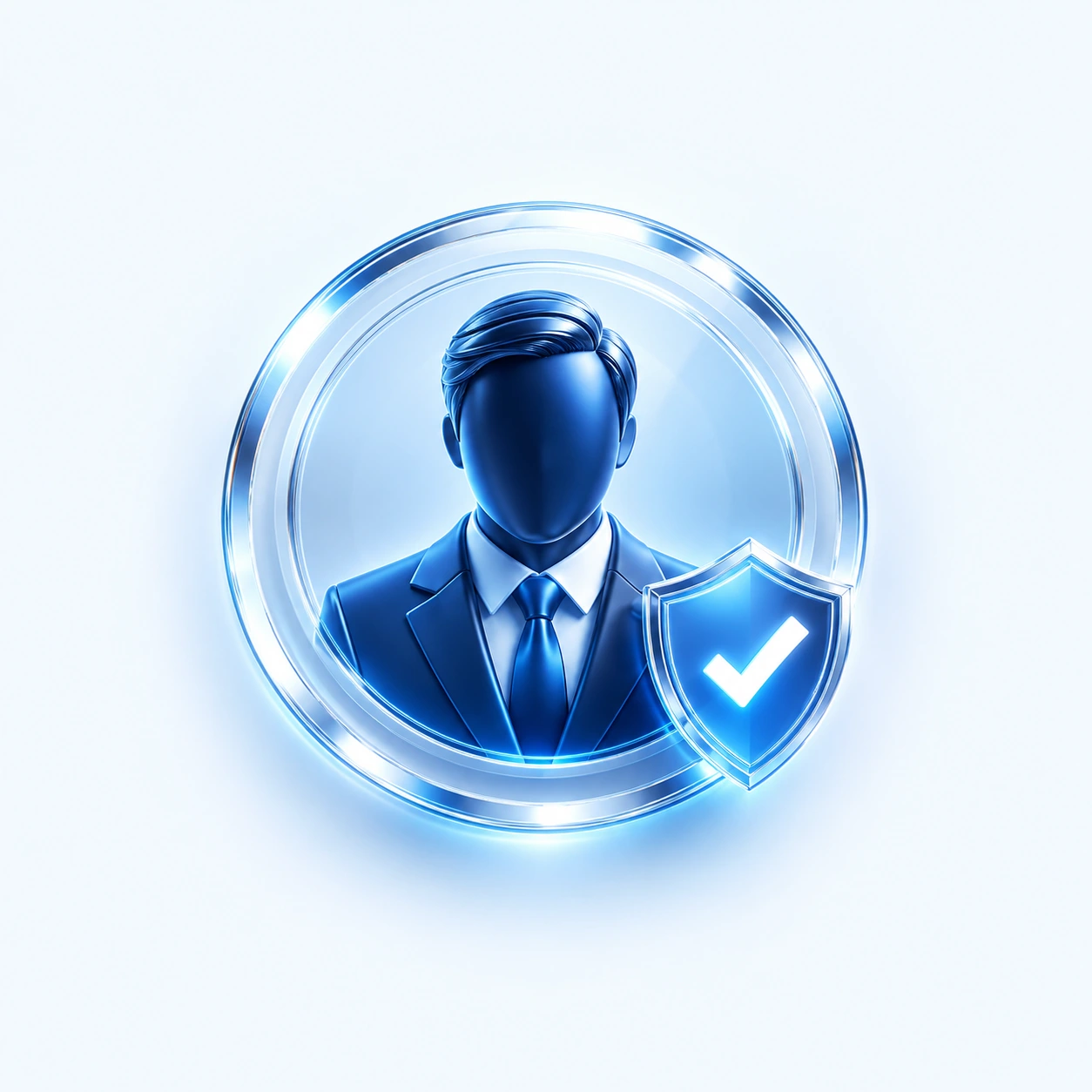Three dimensional executive identity protected by a blue shield
